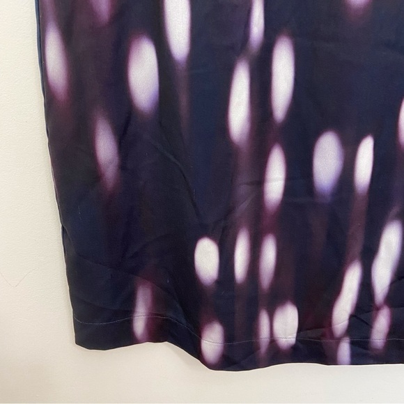 WILLOW&THREAD navy blue dress v neck silky summer spring sleeveless M summertime - Picture 5 of 16